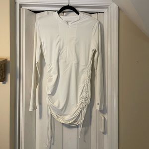 Athleta White Pullover With Half Zip In The Front NWOT